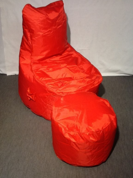 Sitzsack Comfort mit Pouf (Hocker)