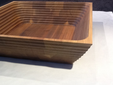 Schale Holz 70/70/18cm Nuss