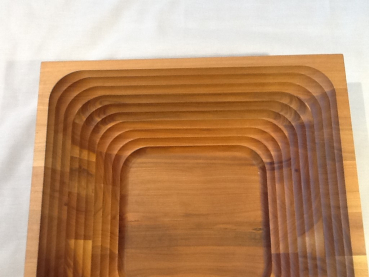 Schale Holz 49/49/18cm Nuss