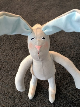 Preview: Häschen Hellgrau/Blau