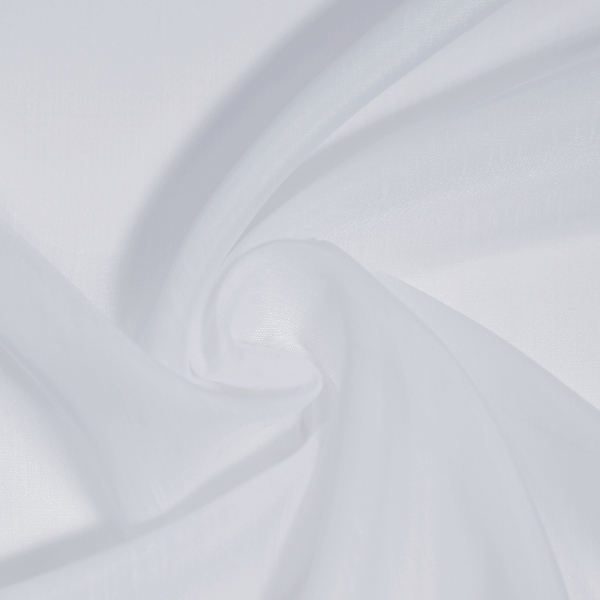 Tüll Semicrepe mit Flammeffekt weiss