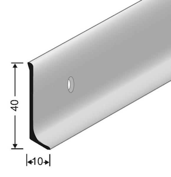 Alu-Sockel mit Fuss gelocht 40/10mm