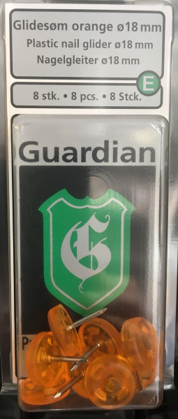 Plastikgleiter mit Nagel Ø 18mm