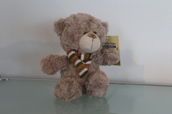 Knufi Bär mit Schal braun